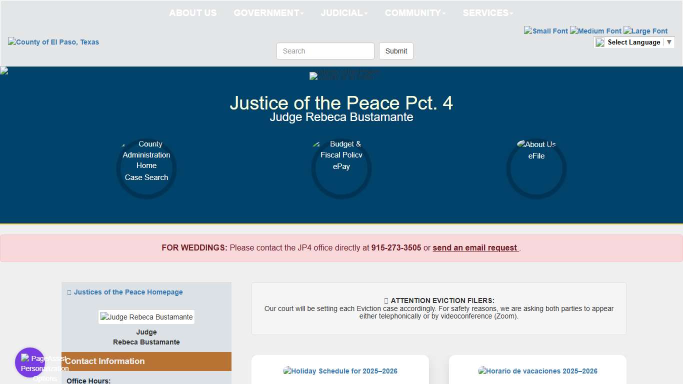 County of El Paso Texas - Justice of the Peace Pct. 5